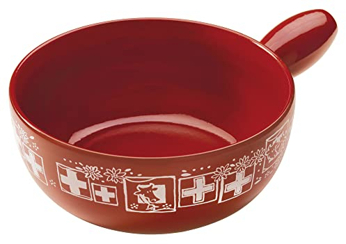 KUHN RIKON Fondue au fromage Caquelon Suisse 22 cm, rouge, 32005