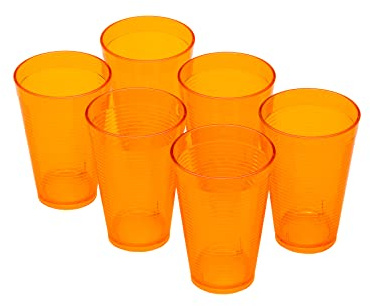 Omada Design 6 verres à cocktail/boissons de 400 ml, empilables, incassables, en plastique pour usage extérieur, ligne Samba