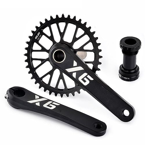 MTB Vevparti 170mm 175mm Cykel Vevdelgarnitur 32T 34T 36T 38T 40T 42T 46T 48T Enväxlad Runda Kedjering Med Bottenfäste