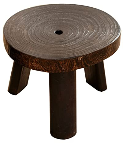 SOYDAN Dekorativer Gartenhocker Vintage Jahr Rund Hocker Massivholz Kleiner Hocker Wohnzimmer Dekorationen Holzhocker Balkon Kleiner Couchtisch Hocker