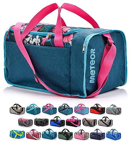 Meteor Borsa Palestra 20 L / 40 L – Borsone Sportivo Uomo Donna, Leggera e Resistente, con Tasca Laterale per Accessori, Ideale per Viaggi e Allenamento