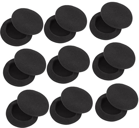 HEMOTON Ersatz Ohrpolster Für Kopfhörer Weiche Schaumstoff Earpads 4.00X4.00X1.00Cm Komfortable Ohrpolster Ersatz Für Headset Solo 3 Schwarz