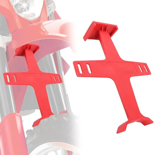 Protector de horquilla delantera para moto de cross, 11,7 pulgadas, soporte universal de suspensión para motocicleta, protector de resorte para motocross Enduro (Rojo)