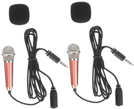 Parliky 2stücke Mini Mikrofone Für Pc Und Tablet Tragbares Ansteckmikrofon Für Gesang Podcasting Und Videoaufnahmen Für Ktv Und Livestreaming