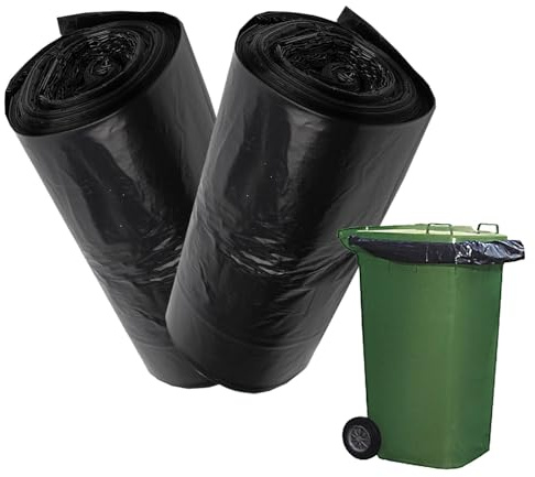 Black Large Capacity 240L Wheelie Refuse Sacks For Outdoor Bins (60 Bags (2 X 30))