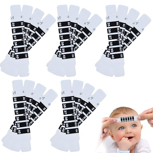 MEKEET 20PCS Forehead Thermometer Strips, Reusable Temperature Strips for Kids, Infants, Toddlers, Elderly, No Display, Outdoor Use