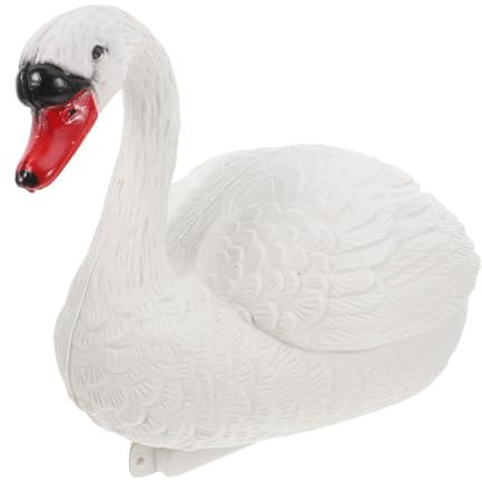 Cabilock Adornos De Cisne De Simulación Figuras De Cisne Flotantes para Estanques y Piscinas Decoración De Jardín y Patio para Paisajismo Lagos y Patios Exteriores