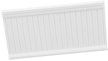 1:12 Puppenhaus Wandverkleidung Zubehör Selbstklebende Tapeten Boden-Fliesen für Puppenhäuser Maßstab (Holzvertäfelte Wand Blanko) Weiß