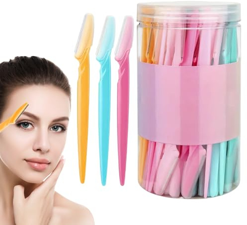 Damen Augenbrauen Trimmer, Augenbrauen -Trimmer | 66x Augenbrauen Gesichtsbehaarungsentferner - Augenbrauen -Rasierer mit Schutzabdeckung, tragbares Gesichts -Dermaplaning -Werkzeug für Bartpflege, Ha