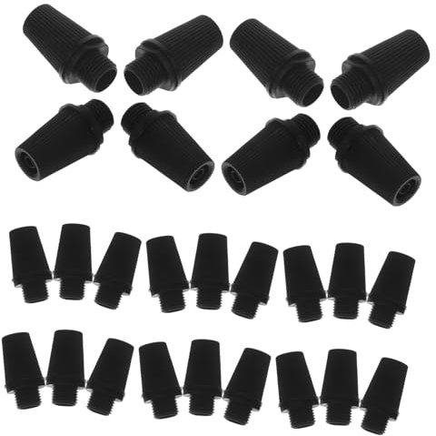 HOUDERCO 50pcs Cable Gland Strain Relief Cord Connectors Plastic Wire Grip Clamps for Pendant Light Electrical Cord Fixing DIY Lamp Accessories Black