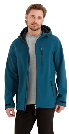 TOG24 Retner Mens Waterproof Softshell Coat & Jacket. 8K Waterproof Protection, Breathable & Windproof. Toggle Adjusters On Hood Opening, & Microfleece Inside For Maximum Warmth & Comfort
