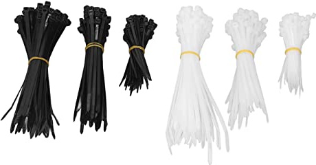 Cravatte per Cavi, Fascette Sottili Cravatte per Fili 400pc Cravi Cavi Zip Nylon Self Bloccaggio Dimensioni Assortite Strumento di Gestione del Cavo Metallico 4 6 8 Pollici