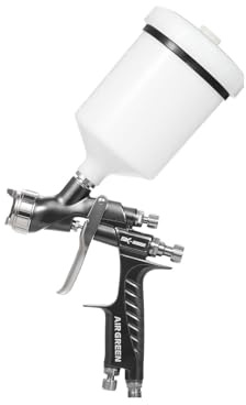 PODSJD Pistola a Spruzzo a Bassa Pressione 1 3mm Ugello Alta Efficienza Verniciatura Auto Mobili Edilizia Con Controllo Fluido e Pattern Contenitore 600ml Rimovibile