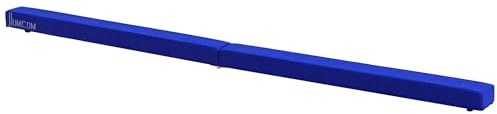 HOMCOM Barra de Equilibrio Gimnasia Plegable 210 cm Barra de Gimnasia Artística Viga de Equilibrio para Niños Principiantes y Gimnastas Profesionales para Entrenamiento en Casa Azul