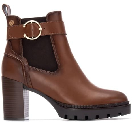 XTI - Botín Mujer Camel - Calzado Cómodo y Versátil - Moda casual - Modelo 14452102 (Talla 39)