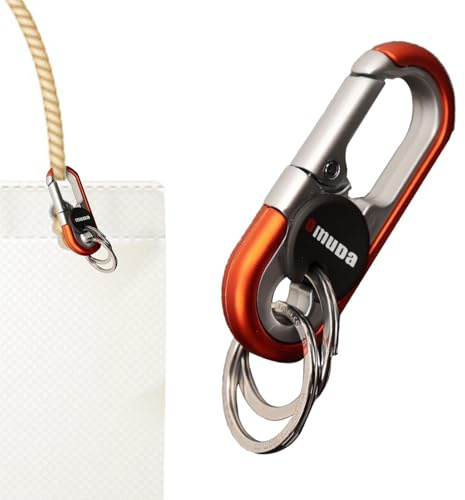 Llave del anillo llave, anillos dobles, carabinador para coche keeys | Unisex fácil desarmado mini toole al aire libre, clip: teclas doble herramientas, colgantes caseros acero inoxidable montañismo p