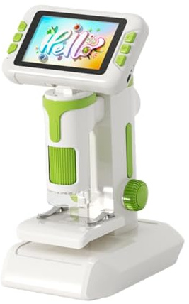 MERIGLARE Mini microscopio para niños, educación, niños, Aumento, Experimento científico, Juguete para Estudiantes, Verde