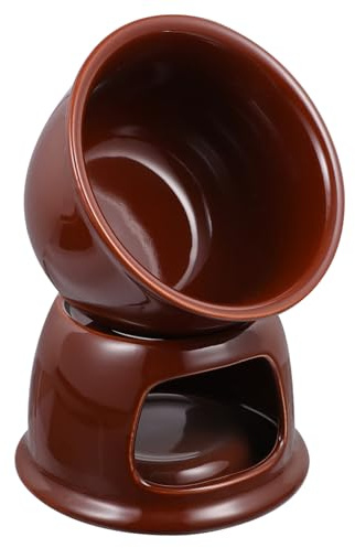 TOYZFRIENDY Fondue De Cerámica para Chocolate y Queso Olla Calentadora para Mantequilla Resistente y Fácil De Limpiar Uso Doméstico para Fondue Vela, Tapas y Dulces