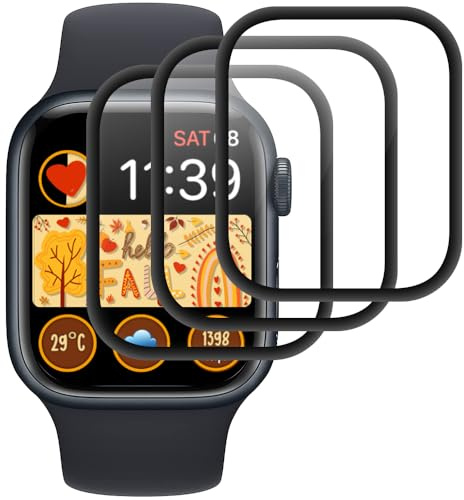 Beukei [3 Pack] Screen Protector for Apple watch Series 6/5/4/SE/SE2/SE3 40mm, phone screen protector [9H Hardness][3D Curved][Anti-Scratch] glass foil Film