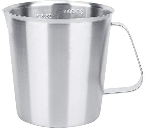 Mtlavishness Pichet à mousse de lait en acier inoxydable de 1000 ml avec balance pour art latte, pour les baristas et les amateurs de café à la maison ou au café