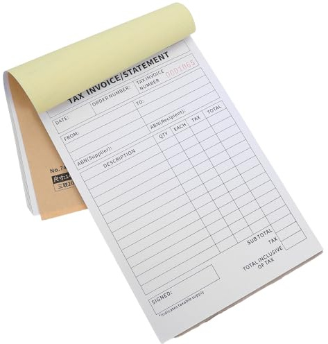 JOINPAYA Carnet de Factures A5 en 3 Exemplaires – 60 Pages – Bloc de Reçus pour Petites Entreprises – Papier Résistant à L’Usure – Conforme aux Normes Douanières – Gestion Financière et