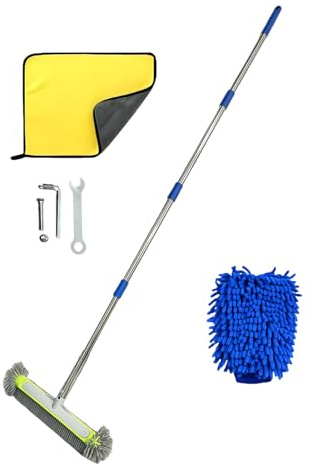 Poolbürste mit abnehmbarem Schaft | Langlebige Poolbürste für Algenentfernung | Bürste für Pool mit abnehmbarem Griff | Für Wand, Ecke, Boden, Spa, , Reifen, Bad, Fitnessraum, Outdoor