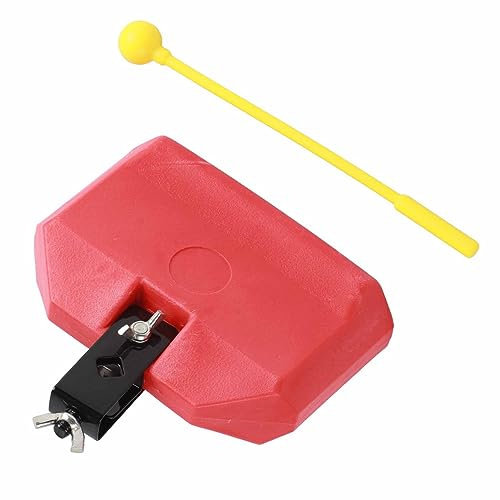 Hamwesh Kuhglocke, Hartplastik, Umweltfreundlich Lackiert, Innensechskantschrauben, Sicher für Schlagzeug, Handpercussion-Kuhglocke mit Holzstab für Sportspiele, Hochzeiten, Kirchentrommel-Set