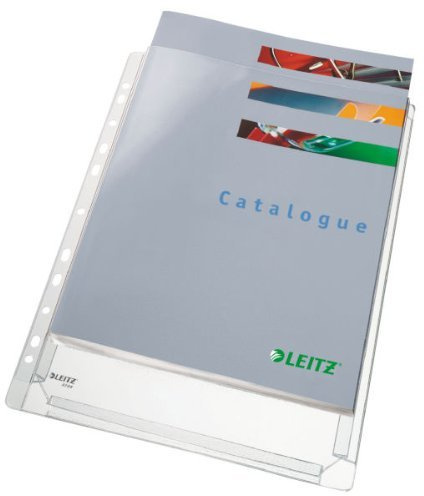 Leitz 47563003 Prospekthülle Maxi, A4, PVC, genarbt 50 Stück, farblos (10x5)