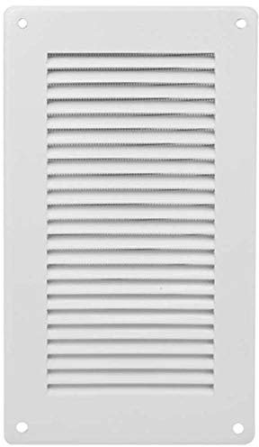 First Griglia di aerazione da sovrapporre in Metallo con Rete 140x240mm Bianco, Multicolore, Standard