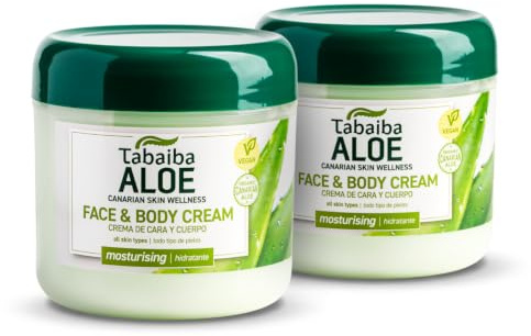 TABAIBA, aloe vera creme Gesichtscreme und Körper Aloe Vera x 2 Einheiten, 600 milliliter