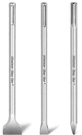 Monkey King Bar - SDS Max Bits Set lang 40.6 cm - SDS Meißel Bit-Masonry Bohrersatz geeignet für alle Marken von SDS Max Hammerbohrern - Meißel-Bit Sds Max-3 Stück Spitzmeißel, Skaliermeißel
