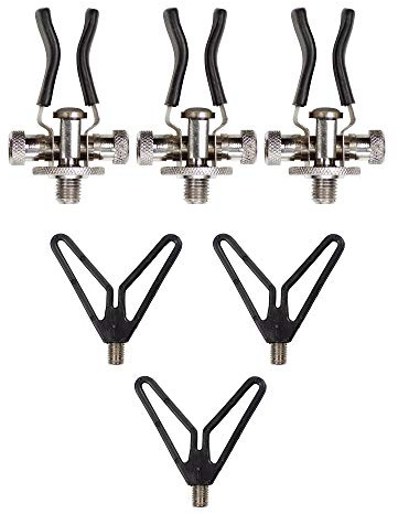 Zite Fishing V-Rutenhalter Kunststoff - verstellbare Rutenhalter Stahl - 3 Stück - Set