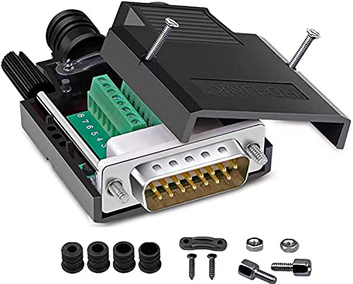 PENGLIN DB15 Lötfreier RS232 D-SUB Stecker Serienadapter, | 16 mm dünner 15-poliger Anschluss Lötfreier Breakout-Board-Anschluss mit Gehäusezubehör