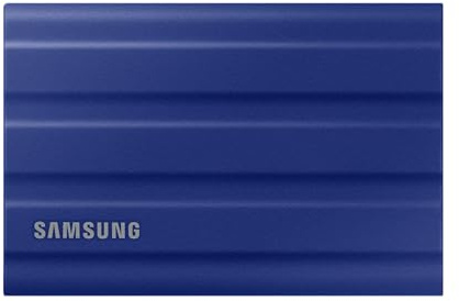 Samsung T7 Shield Portable SSD 2TB, USB 3.2 Gen2 External SSD, Up to 1,050MB/s, Rugged, IP65 Water & Dust Resistant, for Photographers, Content Creators and Gaming, Mac Compatible, MU-PE2T0R, Blue