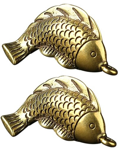 COHEALI 2stücke Schlüsselanhänger Karpfen Charms Ornament Aus Messing Handcrafted Diy Schmuck Charm Hängend Für Schlüsselringe Taschen Rucksäcke