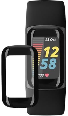 kwmobile Protective Film Compatible with Fitbit Charge 5 Screen Protector - 2x Smart Watch Protector Anti-Fingerprint