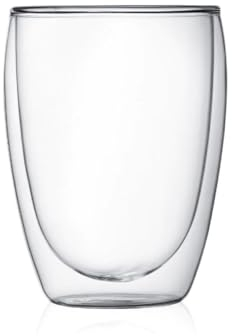 BERA HOME Double Walled Glass Set of 2, Coffee Mugs, Thermo Cups for Hot Drinks, Latte, Cappuccino and Tea (350ml)