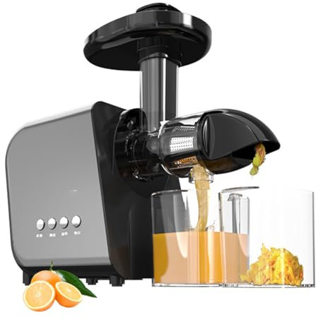 Good Homie Exprimidor Lento Zanahoria De Jengibre, Exprimidor Masticador De 250 W, Extractor De Exprimidor De Alto Rendimiento Fácil De Limpiar con Función De Molienda, para Verduras Y Frutas Duras