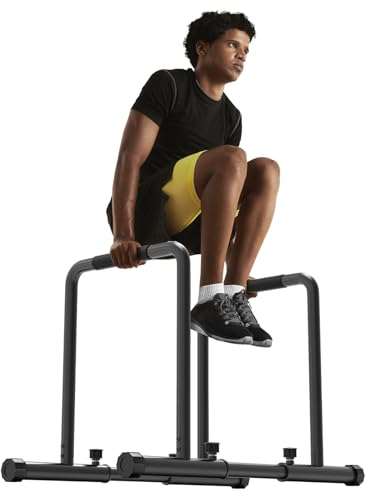 Dripex Verstellbare Dip Barren – 500 kg Dip-Station, tragbar und funktional dip stange, Fitness-Bar mit Sicherheitsanschluss, robuster Dip-Ständer, Paralleten-Übungs-Bar für Calisthenics