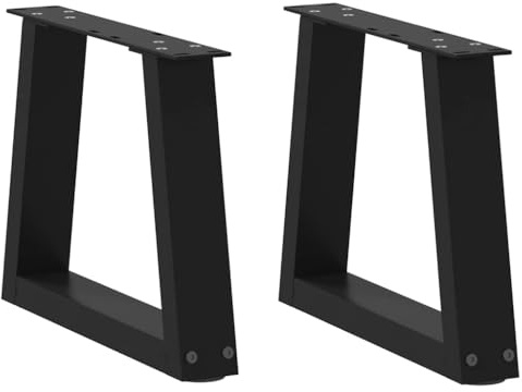 vidaXL Pieds de Table Basse en V 2 pièces Noir 30 x (30-31,3) cm Acier