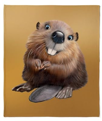 CafePress PD Moreno's Beaver. Super Soft Fleece Plush Throw Blanket, 60x50