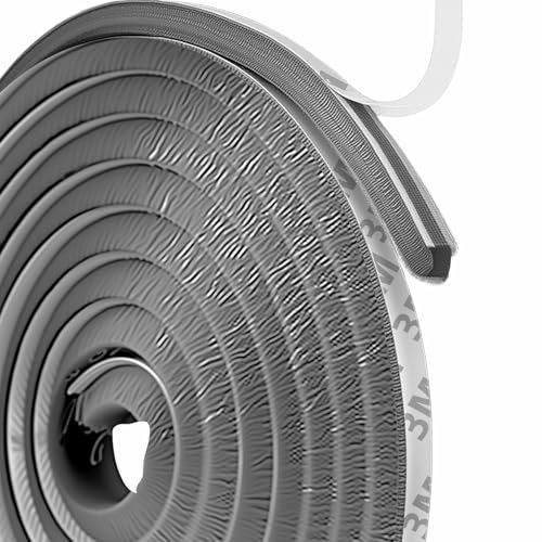 Jyvex 7M Brush Seal Door Seal Self-Adhesive 9 mm x 15 mm Sealing Strip for Door, Door Seal Bottom, Brush Seal Roller Shutter Box, Draught Excluder for Doors