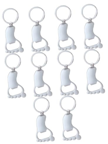 FUNOMOCYA 10piezas Abrebotellas Llavero Forma Compacto y Resistente Para Camping Cerveza Elegante y Práctico