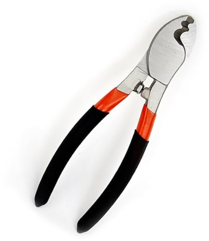 Cable Cutter Tool,6 Inch Wire Cutters Heavy Duty,Large High Leverage Cutter Tool,Electricians Tools,with Anti-Slip Handle,for Aluminum Copper Wire Communications Electric Cables Cutting and Stripping