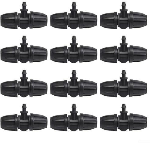 Robusti connettori a T per tubi di irrigazione (da 30,5 cm a 35,5 cm) per sistemi di irrigazione efficienti da giardino