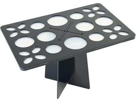VICASKY Faltbarer Trockenständer für Make Up Pinsel aus Acryl Schwarz Lufttrocknender Bürstenhalter mit Kompakter Größe für Reisen und Schminkaufbewahrung