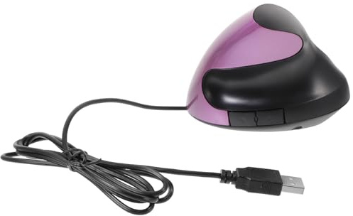 MUCKLILY Souris USB Ergonomique Filaire 5 Boutons, Design Vertical en Abs pour Ordinateur Portable, Support de Poignet Confortable et Facile à Utiliser