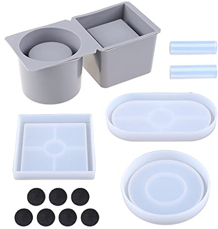 Casting Tools Square Round Concrete Flower Pot Tray Silicone Planter Epoxy Resin Mold Silicone Flower Pot Mold
