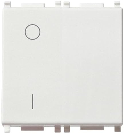 Vimar 14015.2 Plana Interruttore 2 moduli 2 poli 16AX, illuminabile, bianco