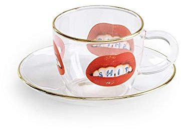 SELETTI TOILETPAPER TAZZINE caffè in Vetro borosilicato, Shit